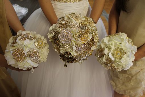 Custom Made Brooch Bouquet - Custom Made Wedding Bouquet