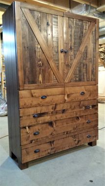 Custom Made Reclaimed Wood Armoire