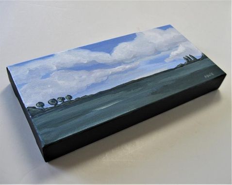 Custom Made Original Impressionist Acrylic Landscape Art Canvas, 12" X 1 1/2" X 6"