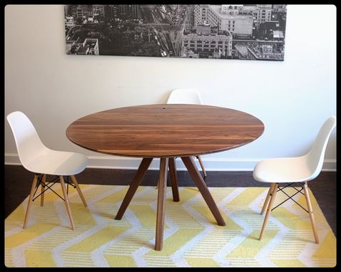 Custom Made The Mila: Mid Century Modern Solid Walnut Dining Table 52