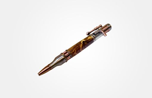 Custom Made Steampunk Pen In Bocote And Antique Pewter And Copper