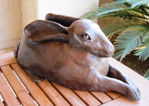 Custom Made Sculpted Ceramic Hare