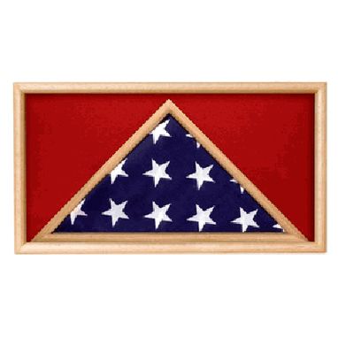 Custom Made Medal And Flag Display Box, Military Flag And Medal Case