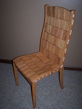 Custom Made Rope And Block Dining Chair