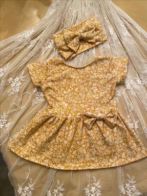 Custom Made Toddler Handmade Dress With Matching Leggings
