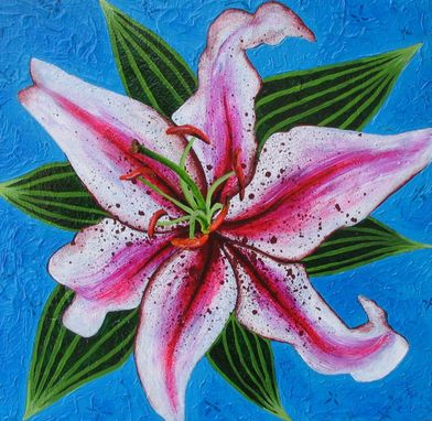 Custom Made Star Gazer Lily Painting
