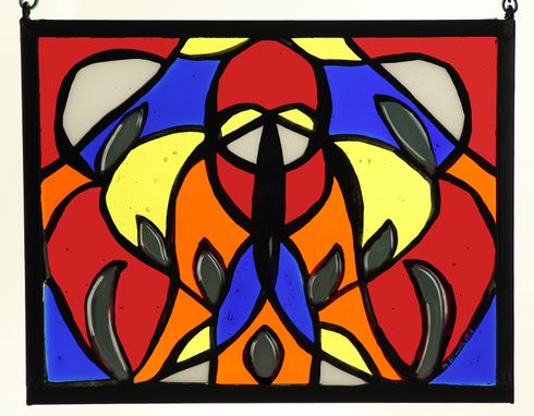 Custom Made Fused & Painted Glass Window