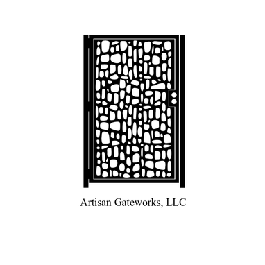 Custom Made Decorative Steel Gate - Cobblestone Gate Design - Garden Gate - Steel Art Panel