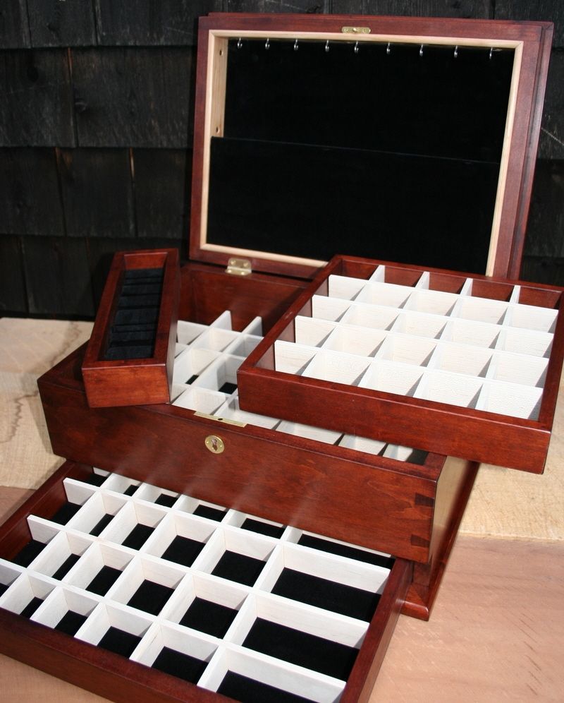 Buy Hand Made Cherry Jewelry Box For Jewelry Collectors, made to order