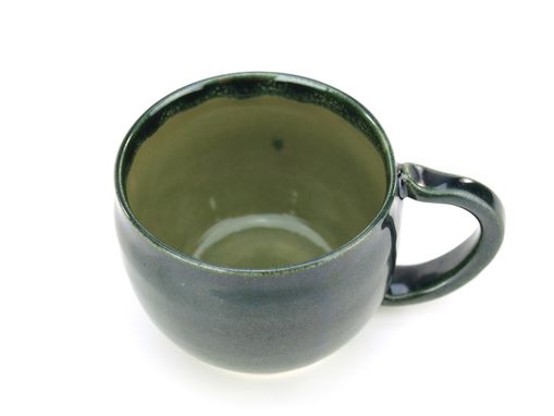 Custom Made Pond And Sencha Teacup Mug Coffee Cup Wheel Thrown Ceramic Pottery By Gemfox Sra Usa