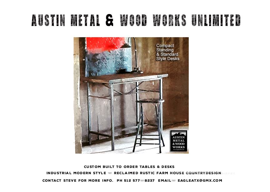 Handmade Stand Up Desk By Austin Metal Wood Works Eagle