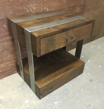 Custom Made Steel Belt Nightstand