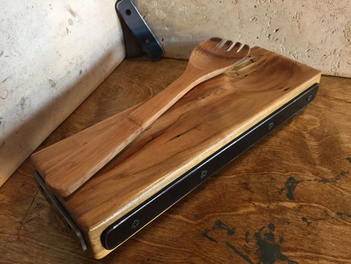 Custom Made Industrial Design Wooden Spoon Rest - Ambrosia Maple