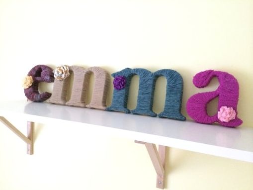 Custom Made Fabric Wrapped Wooden Letters