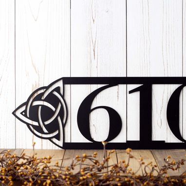 Custom Made Celtic Knot House Numbers Sign, Metal Sign Personalized Outdoor, Celtic Knot Wall Decor