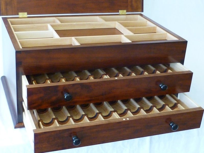 Custom Made Traditional Poker Chip Storage Chest by AedanWorks