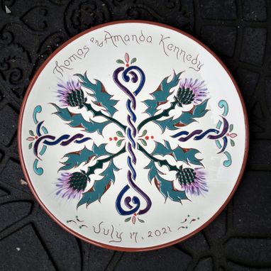 Custom Made #20-Personalized Celtic Wedding Plate