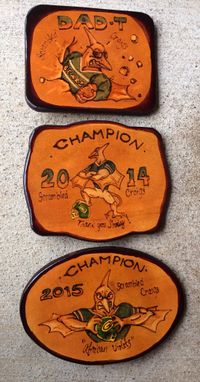 Custom Made Fantasy Football Leather Belt Buckles