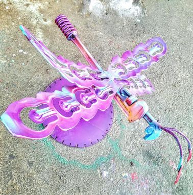 Custom Made Junk Art Dragonfly Metal Garden Art