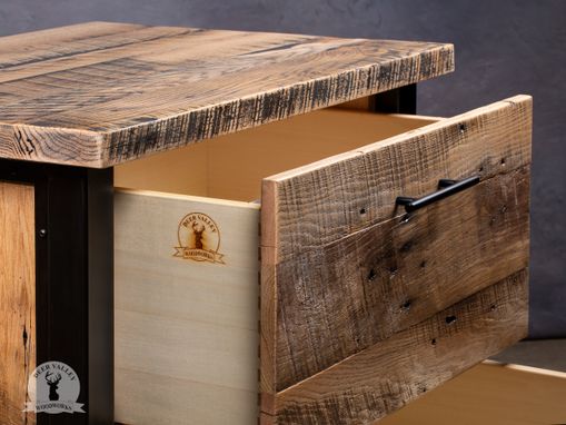 Custom Made Reclaimed Barnwood  File Cabinet, Reclaimed Wood File Cabinet