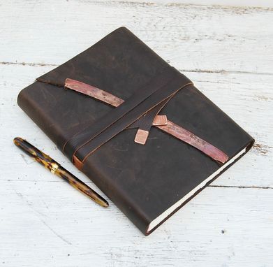 Custom Made Leather Bound Handmade Journal Cane River Louisiana Creole Travel Diary Art Notebook  (119)