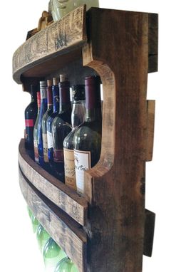 Custom Made The Napa Wine Rack, Rustic Wine Rack, Reclaimed Wood, Wine Barrel Staves