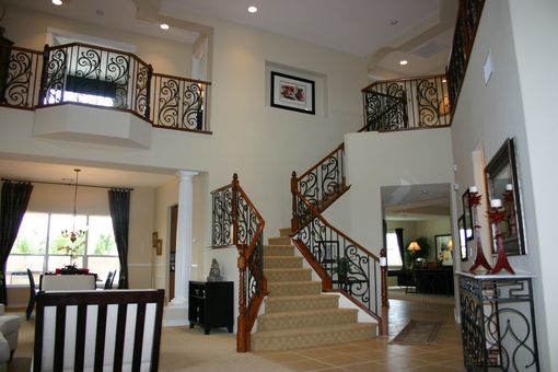 Custom Made Iron & Wood Custom Stair Job