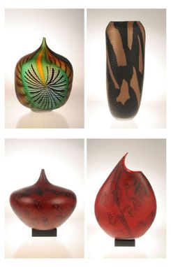 Custom Made Murano Art Glass Vases By Gianluca Vidal