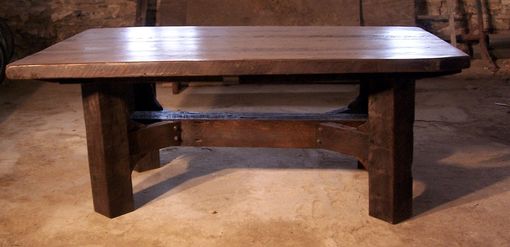 Custom Made Timberframe Thick Plank Farm Table