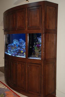 Custom Made Rustic Radius Aquarium Stand/Cabinet Unit