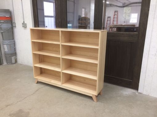 Custom Made Solid Maple Bookcase With Dovetail Construction