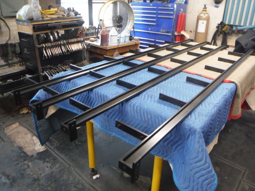 Custom Made Custom Steel And Wood Shelving And Standards