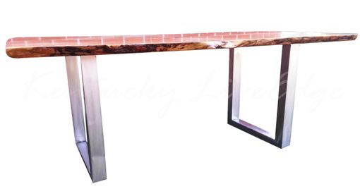 Custom Made Live Edge Dining Table- Modern Dining Table- Industrial Dining Table- Farm Table- Natural Edges