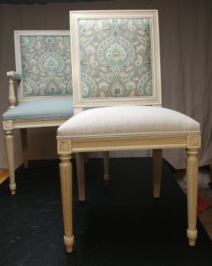 Custom Made Sample - Dining Chairs Painted And Reupholstered