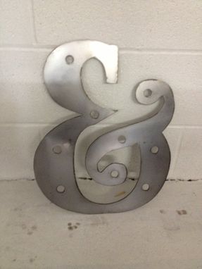 Custom Made Ampersand Letter Metal Industrial 18 Inches Tall