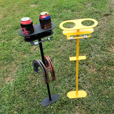 Custom Made Drink Holder Stands For Yard Hames Horsehoes, Bags Or Corn Hole, Camping, Beach