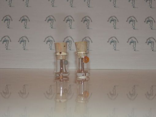 Custom Made 2 Nano Glass Oil Bho Vials - Teeny Jars With Cork - Happy Hollow Glass
