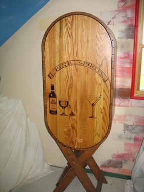 Custom Made Wine Cask Liquor Cabinet