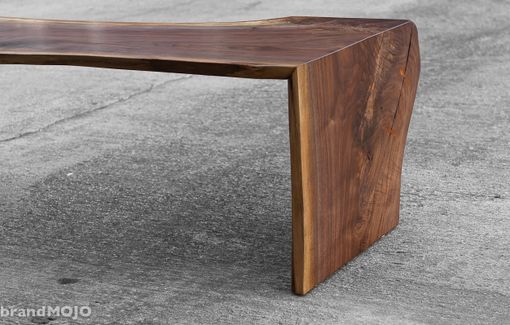 Custom Made Live Edge Walnut Coffee Table / Bench