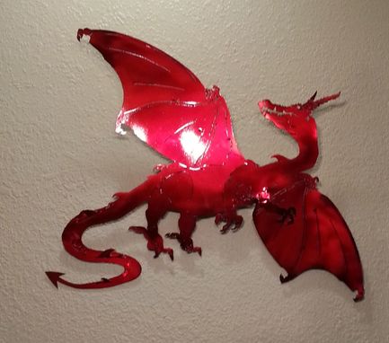 Custom Made European Dragon Metal Wall Art