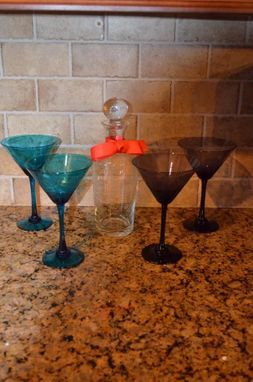 Custom Made Martini Set With Celebration Design