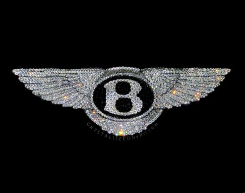 Custom Made Bentley Crystallized Car Emblem Bling Genuine European Crystals Bedazzled