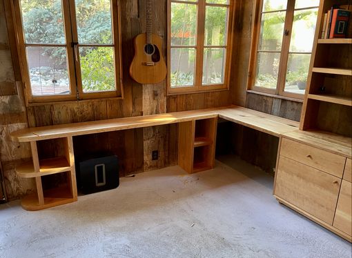 Custom Made Built In Bookshelves/ Credenza/ And Desk