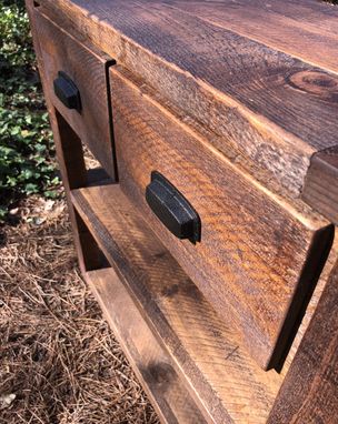 Custom Made Pine Farmhouse Rustic Console Table Made From Rough Hewn Sugar Pine