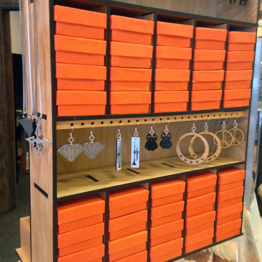Custom Made Jewelry Display by Copperedge Studio