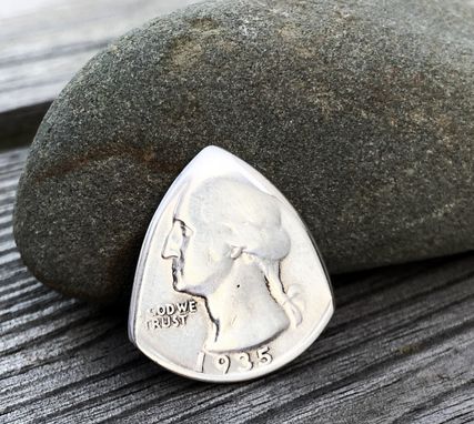 Custom Made Coin Guitar Picks-Silver