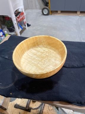 Custom Made Turn Wooden Bowl - Flamed Box Elder