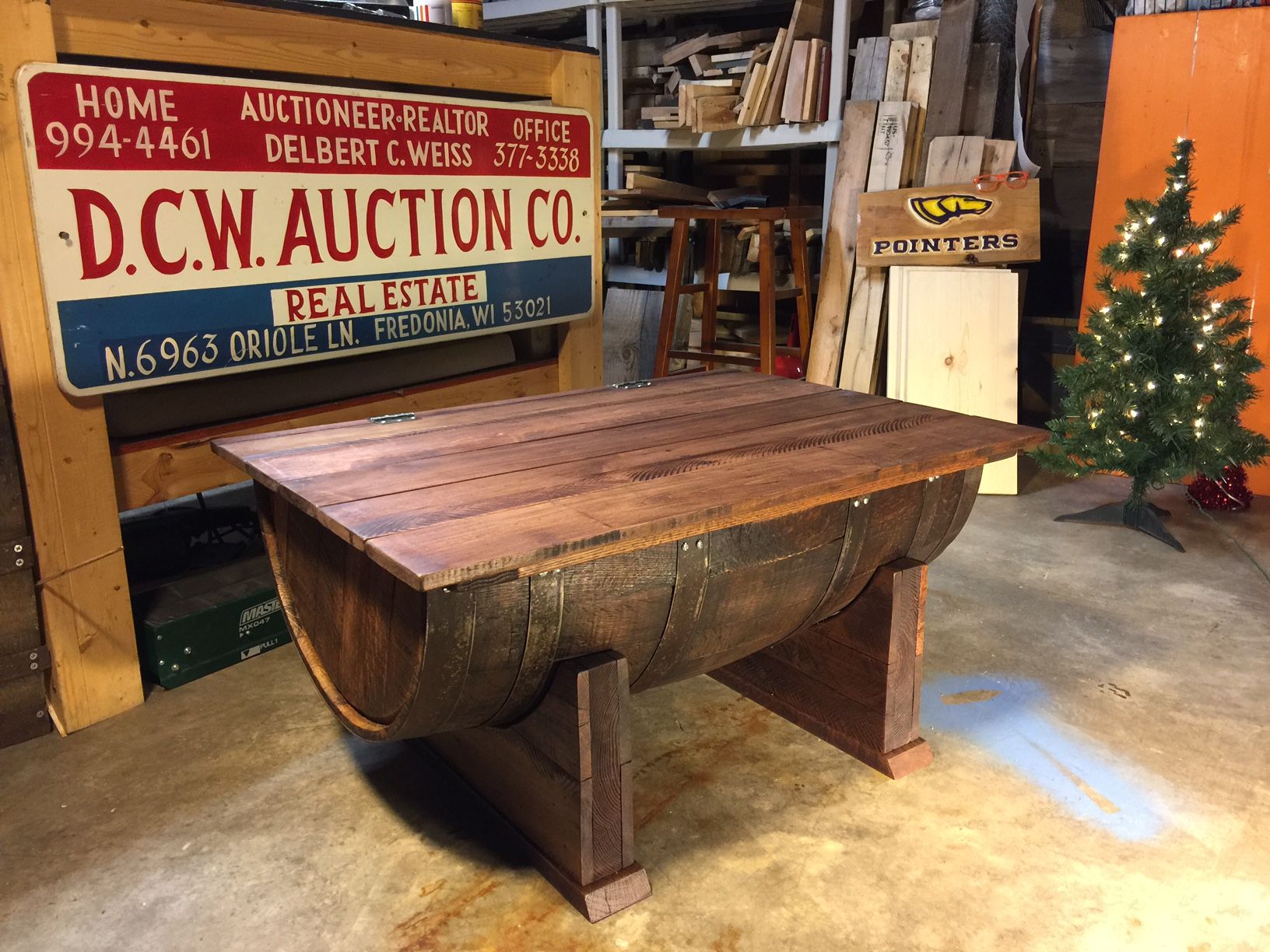 Custom Old Fashioned Barrel Table By Cee Bee Creative Co