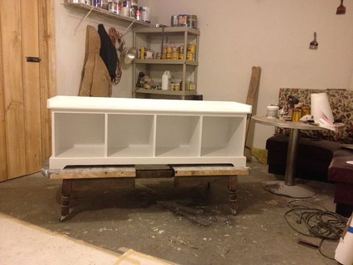 Custom Made White Painted Multi-Purpose Storage Bench