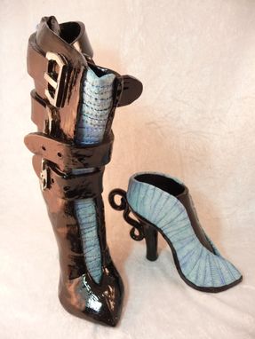 Custom Made High Heel Boot And Matching Shoe Teacup